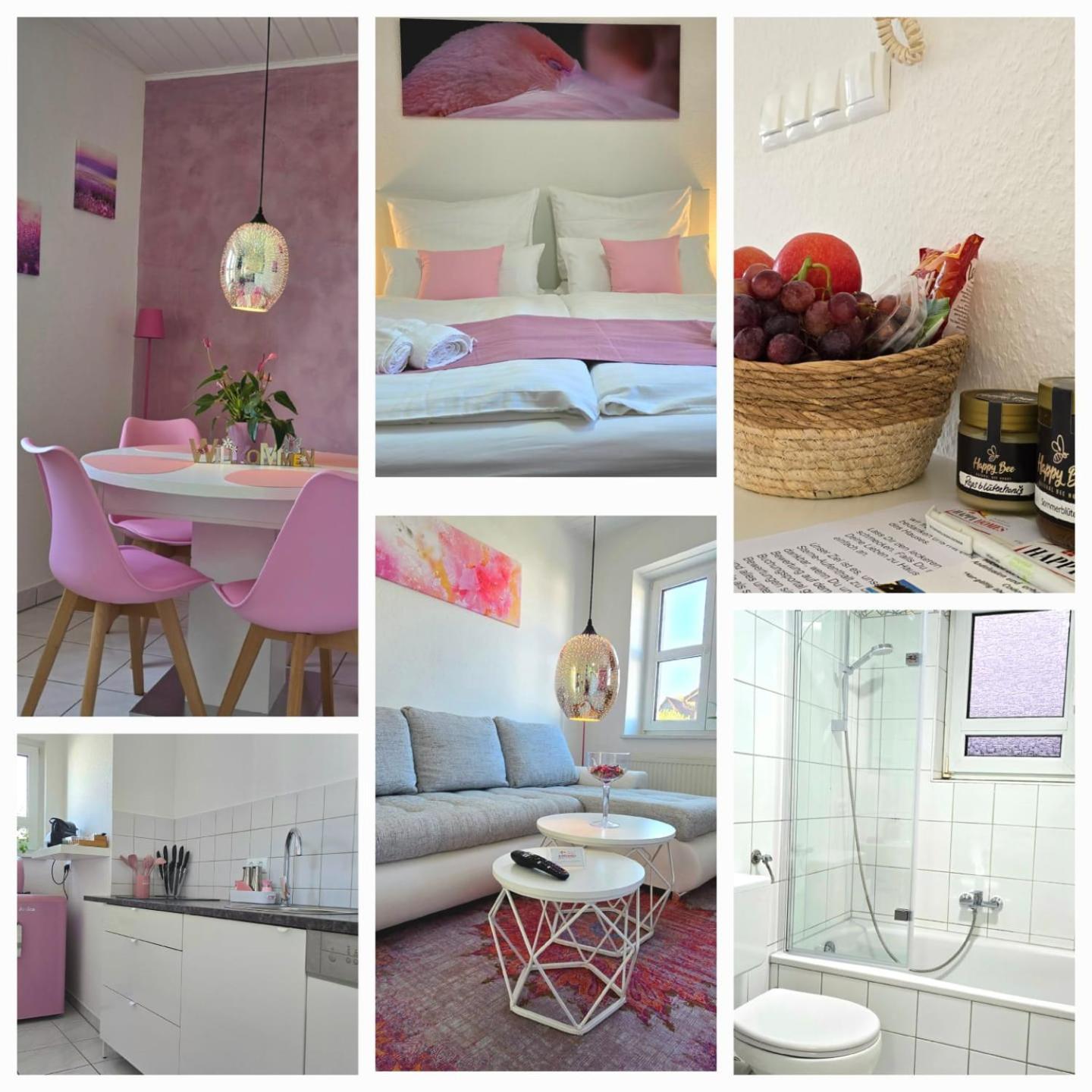 Happy Homes Pink - Up To 5 - Kueche - W-Lan - Netflix - Honig - Badewanne Nidda Zewnętrze zdjęcie